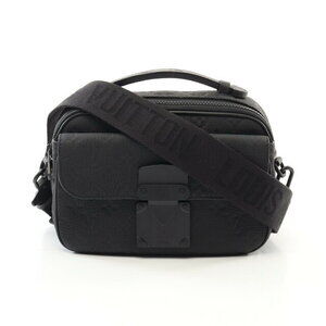 Louis Vuitton S Lock Messenger Handbag Taurillon Leather Black
